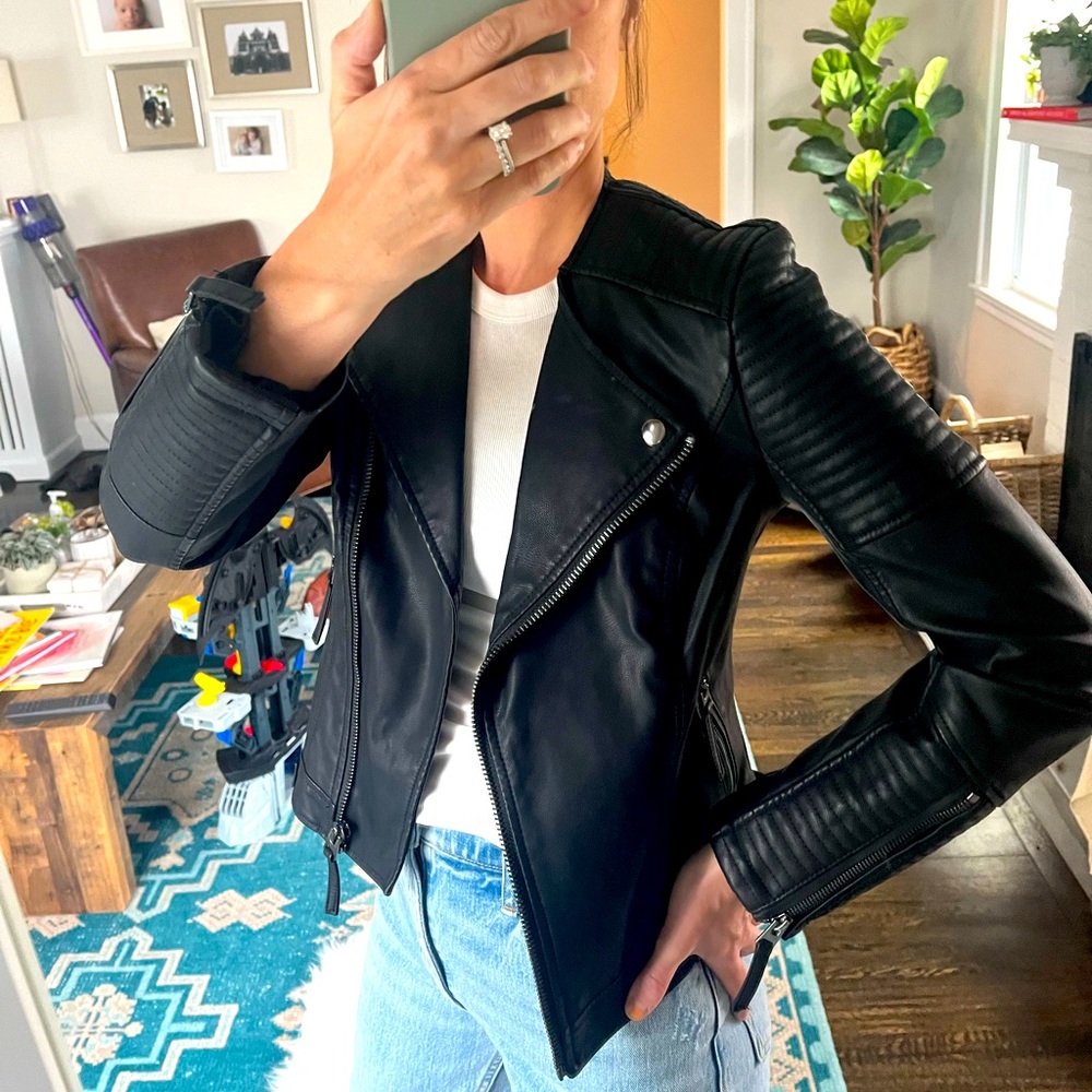 TopShop vegan leather moto jacket